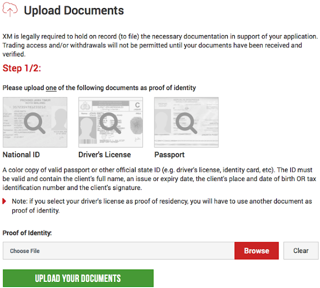 Upload Document Akun Trading Forex
