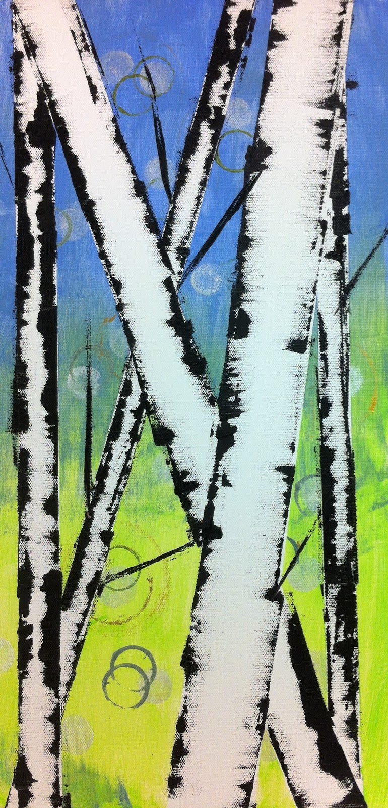 Angela Anderson Art Blog: Easy Birch Trees - Kid's Art Class