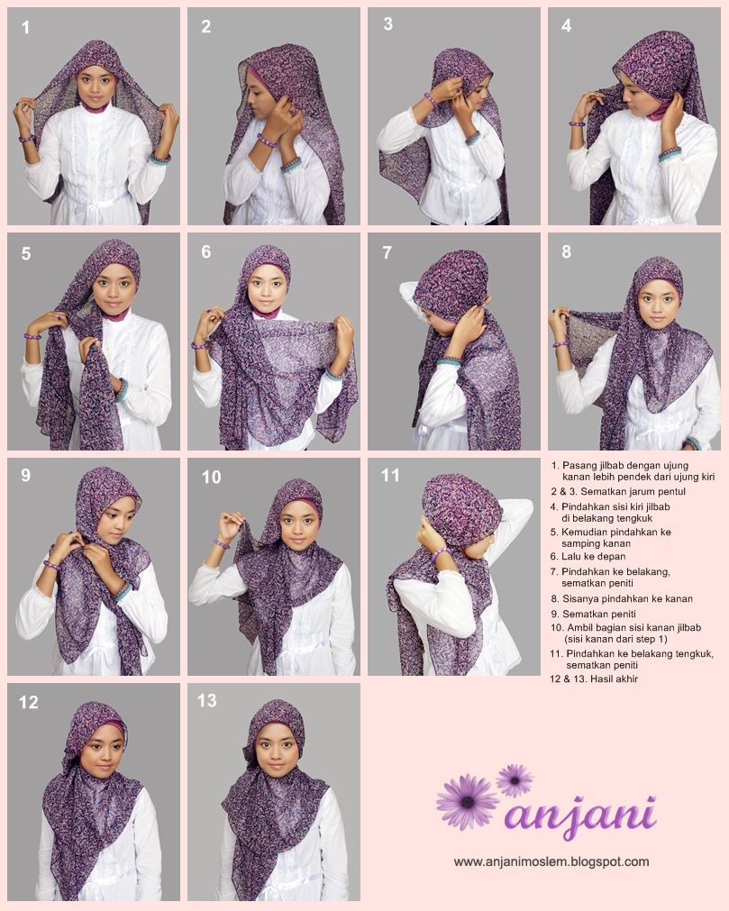 28 Gambar Terbaru Tutorial Hijab Pashmina Cotton Tahun 2017