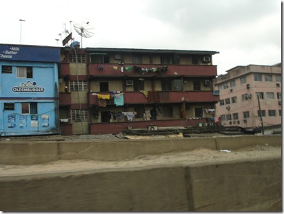 Typical shop lots in Lagos.