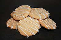 Stem ginger cookies with lemon icing