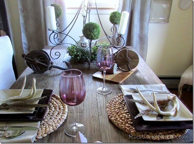 Rustic and rusty tablescape for Father's Day