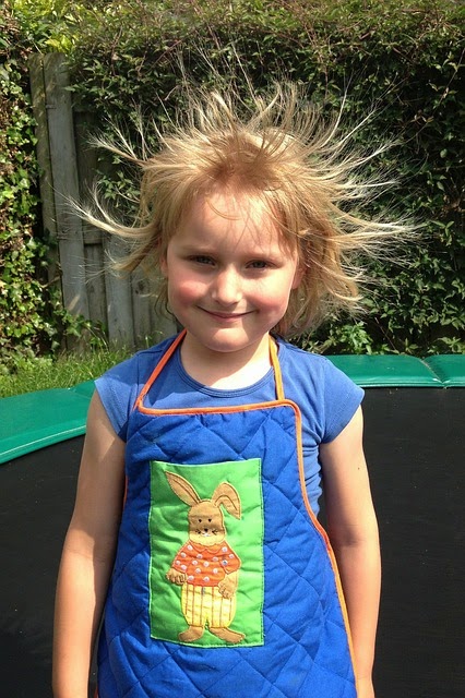 Girl Hair Standing Static Electricity