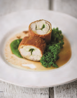 Chicken Kiev + Purple Sprouting Broccoli With Hazelnuts