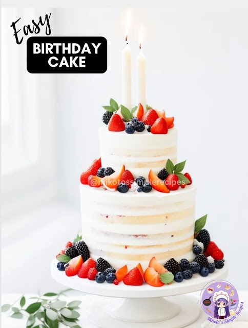 Easy 2 Tier Birthday Cake Recipe by Chef Miko