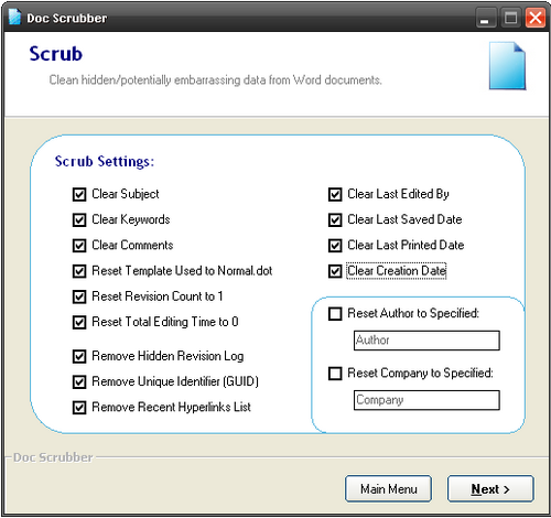 Doc Scrubber 1.2