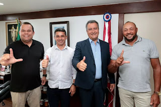 Presidente da Câmara e vereador de Inhambupe se reúnem com Governador Rui Costa e o Senador Otto Alencar