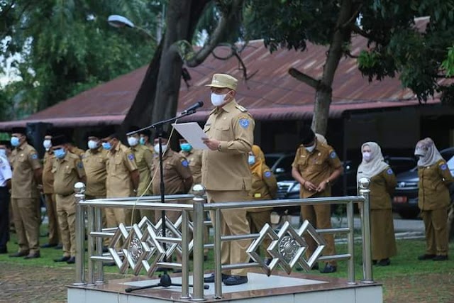 Awali Hari Kerja, Bupati Labuhanbatu Pimpin Apel Gabungan 