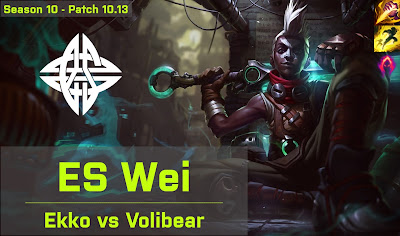 ES Wei Ekko JG vs EDG JunJia Volibear - KR 10.13