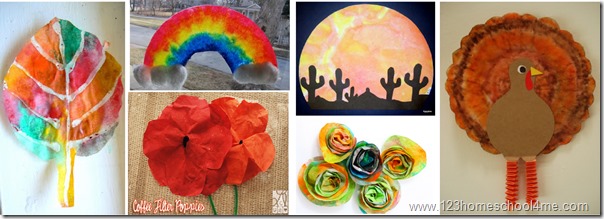 coffee filter crafts for kids 2