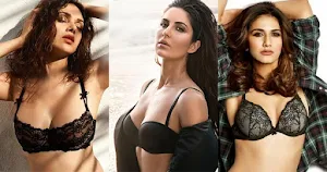 bollywood actress black bra cleavage bold photoshoot