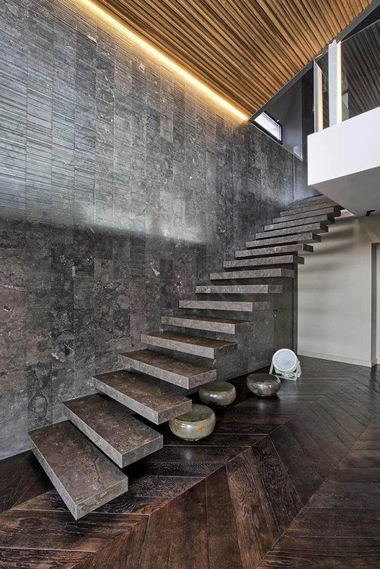 8 Desain  Inspiratif Tangga  Dari Concrete Beton  Rumah Impian