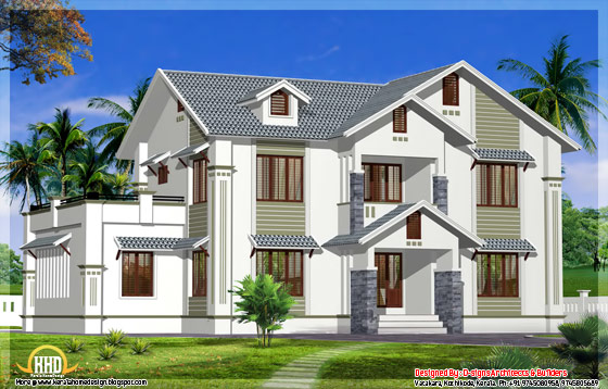 2600 square feet 4 bedroom kerala home design - May 2012