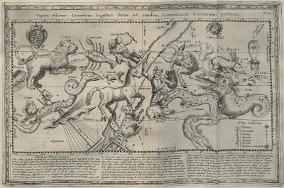 Ingolstadt 1664 - comet path in illustrated star field