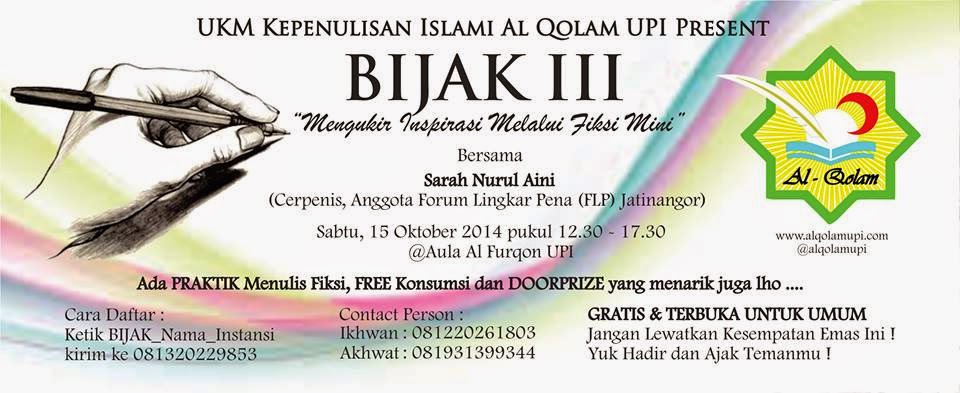 SeaLovers: Workshop Menulis Fiksi Mini, Mau? :D