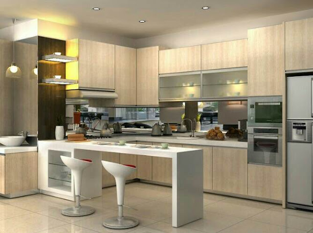 Desain kitchen set minimalis modern