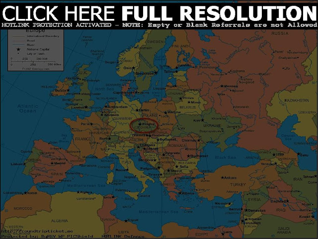 Europe Map Prague 