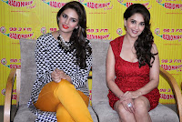 Madhuri Dixit & Huma promotes 'Dedh Ishqiya' movie on 98.3 FM Radio Mirchi