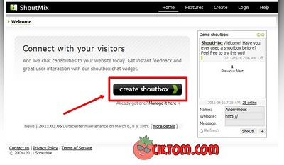 Create Shoutbox