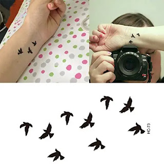 Birds Flying Temporary 3D Tattoos Design Ideas in Hindi