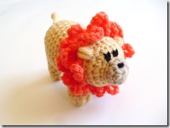 Liam Lion Amigurumi  (handmade, yarn, plush crocheted doll)