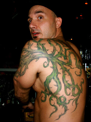 the Ivy keeps growing on his body Every time I see him the tattoo gets the Ivy keeps growing on his body Every time I see him the tattoo gets
