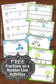 free fractions on a number line activities 3rd grade teaching