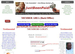 5. First time login with JustBeenPaid