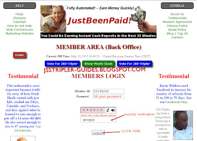 Login to JustBeenPaid account