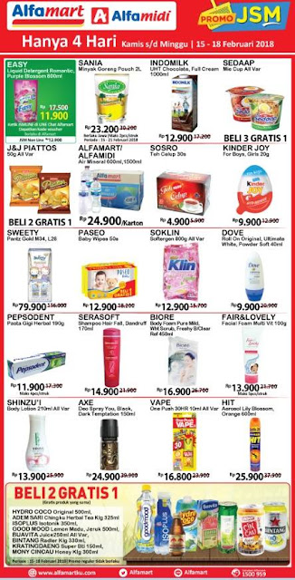 Katalog Promo ALFAMIDI Akhir Pekan Weekend Periode 15 - 18 Februari 2018