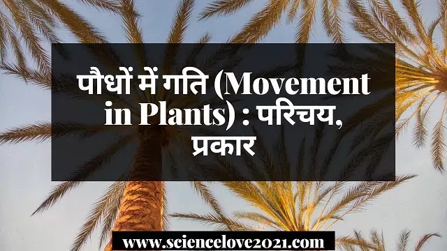 पौधों में गति (Movement in Plants) : परिचय, प्रकार|hindi