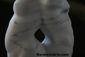 Back to Back marble sculpture direct carving figure art detail