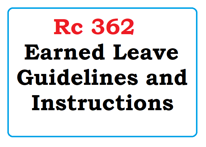 INSTRUCTIONS ON EARNED LEAVES