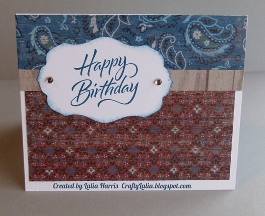 CraftyLalia  - A little country birthday card using Dakota & Joyful Birthday from CTMH 