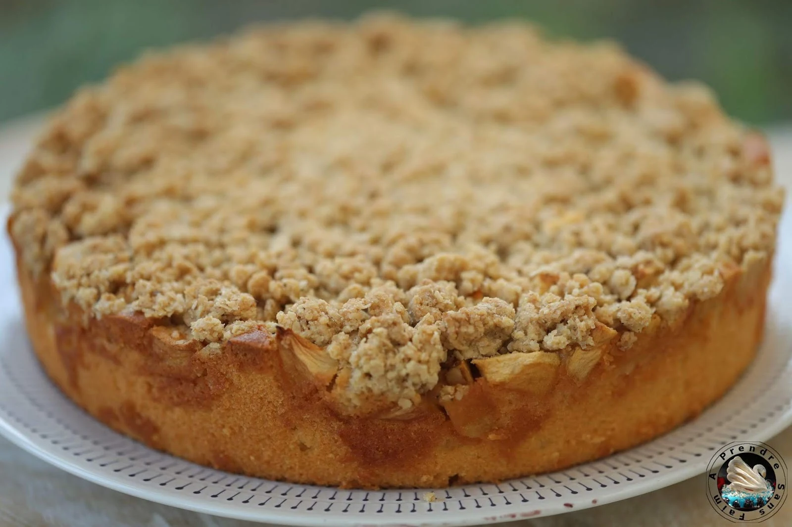 Gâteau crumble aux pommes caramélisées