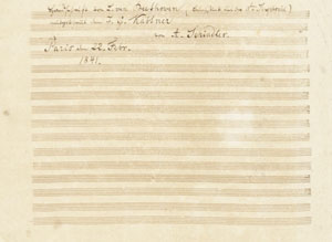 Autografo Nona sinfonia di Beethoven