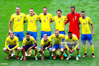 SELECCIÓN DE SUECIA - Temporada 2015-16 - Ibrahimovic, Nilsson-Linde, Granqvist, Källström, Isaksson, Berg; Forsberg, Lustig, Lewicki, Larsson y Olsson - REPÚBLICA DE IRLANDA 1 (Hoolahan) SUECIA 1 (Clark p.p.) - 13/06/2016 - Eurocopa de Francia 2016, Grupo E - Saint-Denis, París, Francia, Stade de France