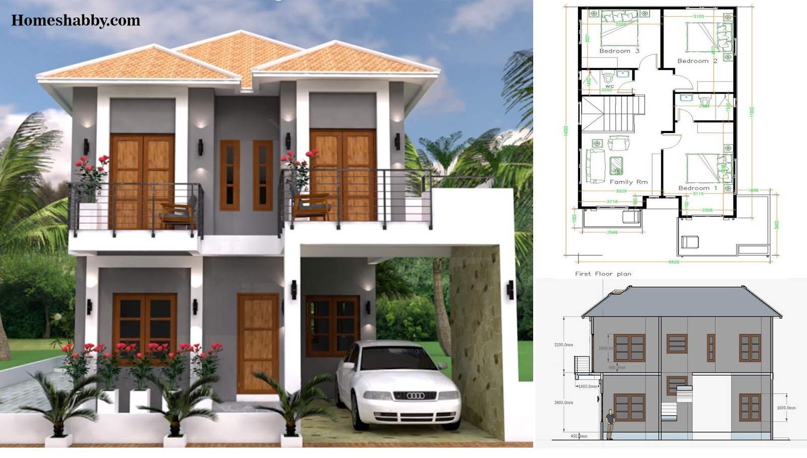 Desain Dan Denah Rumah Minimalis 2 Lantai Cocok Untuk Di Perkampungan Dan Perumahan Perkotaan Homeshabbycom Design Home Plans