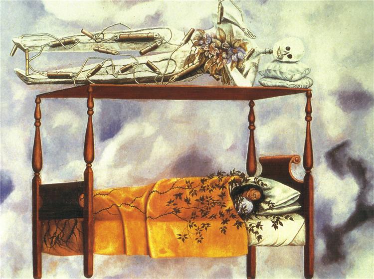 The Dream (The Bed), Frida Kahlo, 1940