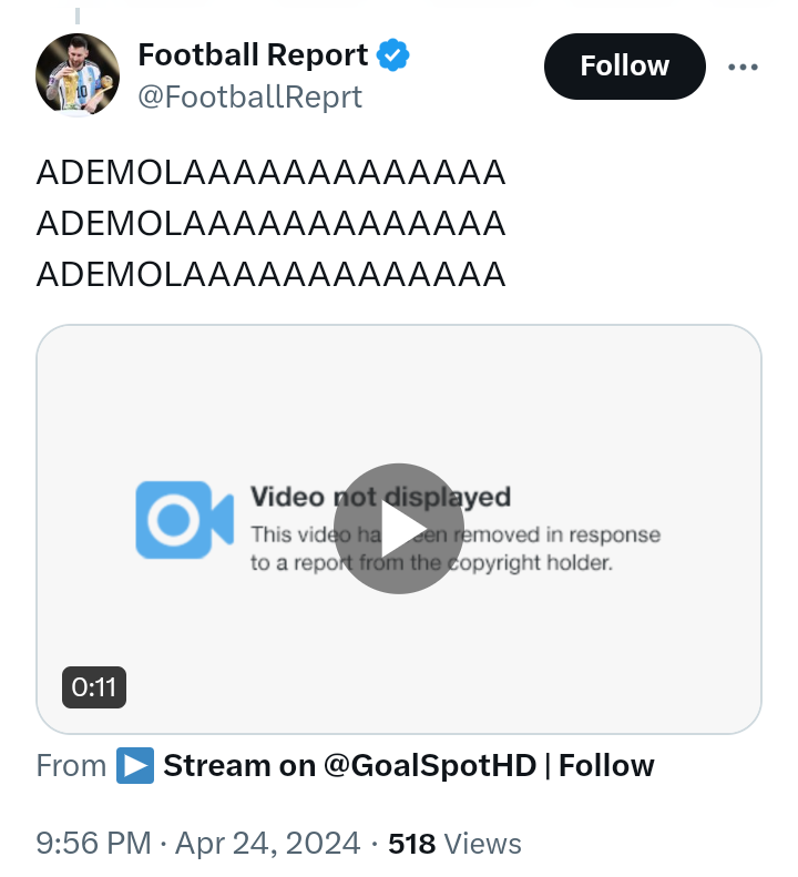 Nigerian forward, Ademola Lookman, celebrates after scoring for Atalanta in the Coppa Italia 2023/24 semi final second leg against Fiorentina on Wednesday 24 April, 2024