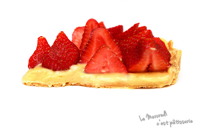 Tarte aux fraises et à la crème pâtissière 