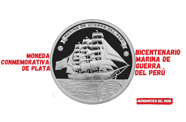 Moneda de plata del bicentenario de la Marina de Guerra del Perú