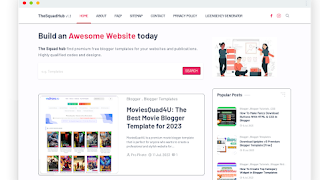 Thesquadhub Responsive Blogger Template 1.3