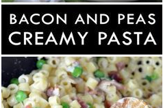 Creamy Pasta with Bacon and Peas