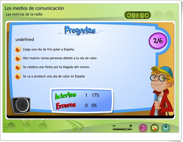 "Las noticias de la radio" (Juego de Lengua Española de Primaria)