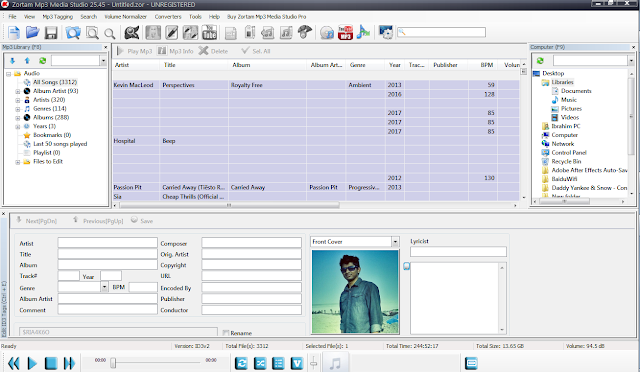 Zortam Mp3 Media Studio Pro 25.45 + Portable Mp3 File Manager Free Download