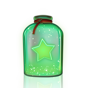 Green Star Jar Charm