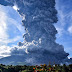 Mount Sinabung spews smoke near Tiga Pancur Village, Karo