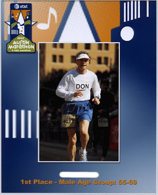 Don running the Austin Marathon