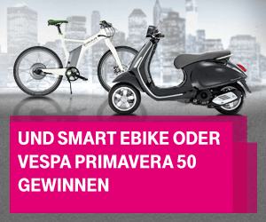  Telekom Gewinnspiel Vespa Smart electric bike